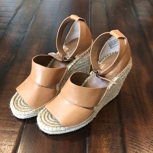 Camel colored wedges